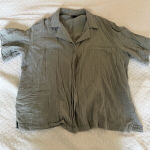 ASOS Casual Button Down Shirt in Light Gray